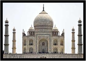 Quadro Decorativo Cidades Países Taj Mahal Índia Religiosos Paisagem Lojas Salas Com Moldura RC118