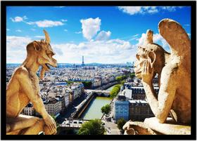 Quadro Decorativo Cidades Paris Catedral De Notre Dame Turismo Viagens Salas Com Moldura RC175