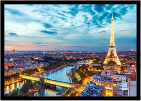 Quadro Decorativo Cidades Paris França Torre Eiffel Paisagem Com Moldura RC092