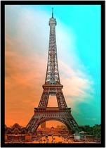 Quadro Decorativo Cidades Paris França Torre Eiffel Paisagem Com Moldura RC153 - Vital Printer