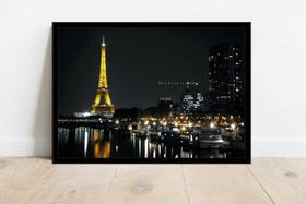 Quadro Decorativo Cidades Paris Torre Eiffel Turismo Viagens Paisagem Lojas Com Moldura RC135 - Vital Printer