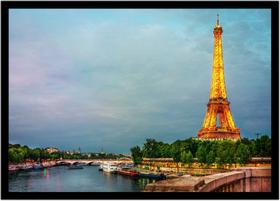 Quadro Decorativo Cidades Paris Torre Eiffel Turismo Viagens Paisagem Lojas Com Moldura RC136 - Vital Printer