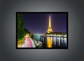 Quadro Decorativo Cidades Paris Torre Eiffel Turismo Viagens Paisagem Lojas Com Moldura RC137 - Vital Printer