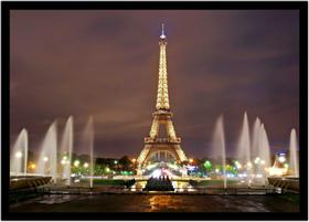 Quadro Decorativo Cidades Paris Torre Eiffel Turismo Viagens Paisagem Lojas Com Moldura RC138 - Vital Printer
