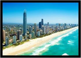 Quadro Decorativo Cidades Queensland Austrália Paisagem Lojas Quartos Salas Com Moldura RC086 Quadro Decorativo Cidades Queensland Austrália Paisagem Lojas Quartos Salas Com Moldura RC086