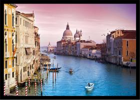 Quadro Decorativo Cidades Veneza Itália Cores Beleza Paisagem Quartos Salas Com Moldura RC049