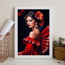 Quadro Decorativo Cigana Pombagira 45X34Cm - Com Vidro