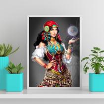 Quadro Decorativo Cigana Vidente 45x34cm Quadro Decorativo Cigana Vidente 45x34cm