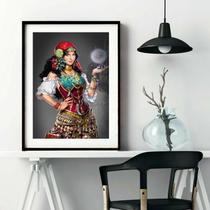 Quadro Decorativo Cigana Vidente - 60X48Cm Quadro Decorativo Cigana Vidente - 60X48Cm