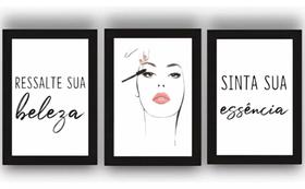 Quadro decorativo Cílios Salão Beleza Decoração Sobrancelha"