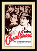 Quadro Decorativo Cinema Casablanca Vintage Filmes Quartos Salas Lojas Com Moldura RC047