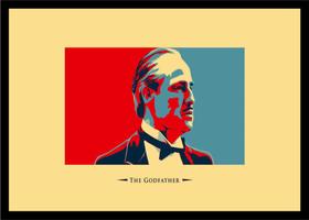 Quadro Decorativo Cinema O Poderoso Chefão The Godfather Filmes Quartos Salas Com Moldura RC020