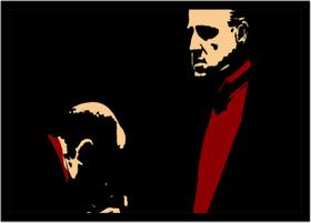 Quadro Decorativo Cinema O Poderoso Chefão The Godfather Filmes Quartos Salas Com Moldura RC023
