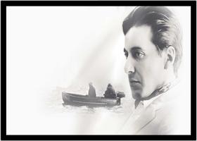 Quadro Decorativo Cinema O Poderoso Chefão The Godfather Filmes Quartos Salas Com Moldura RC030 Quadro Decorativo Cinema O Poderoso Chefão The Godfather Filmes Quartos Salas Com Moldura RC030