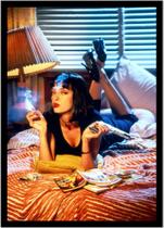 Quadro Decorativo Cinema Pulp Fiction Tempo de Violência Filmes Quartos Salas Com Moldura RC052