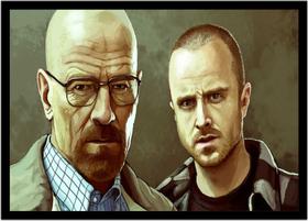Quadro Decorativo Cinema Séries Breaking Bad Filmes Quartos Salas Com Moldura RC034