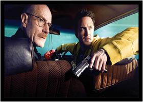 Quadro Decorativo Cinema Séries Breaking Bad Filmes Quartos Salas Com Moldura RC040