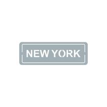 Quadro Decorativo Cinza Mdf New York 40X20Cm