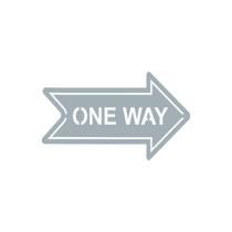 Quadro Decorativo Cinza Mdf One Way 40X20Cm