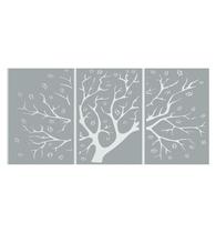 Quadro Decorativo Cinza Mdf Trio De Arvores 40X20Cm