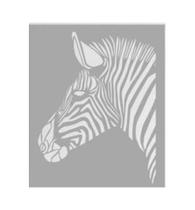 Quadro Decorativo Cinza Mdf Zebra Selvagem 40X20Cm