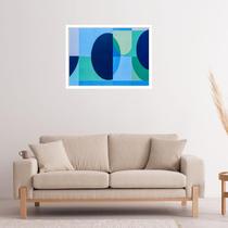 Quadro Decorativo Círculo Azul Geométrico - 50x70cm Quadro Decorativo Círculo Azul Geométrico - 50x70cm