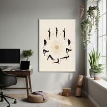 Quadro Decorativo Círculo De Posições-70x50cm Mold Preta