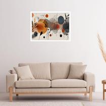 Quadro Decorativo Círculos Folhagem Abstrato - 50x70cm