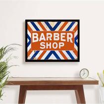 Quadro Decorativo Classic Barber Shop 34x23Cm