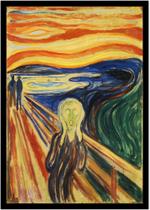 Quadro Decorativo Clássico O Grito Representação Edvard Munch Com Moldura RC033