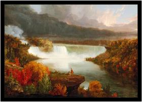 Quadro Decorativo Clássicos Cataratas Do Niágara Thomas Cole (1830) Quartos Salas Com Moldura RC014