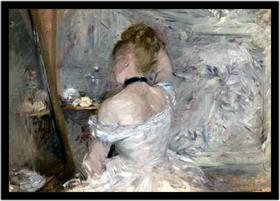Quadro Decorativo Clássicos Mulher Em Toilette Berthe Morisot (1875) Quartos Salas Com Moldura RC022 Quadro Decorativo Clássicos Mulher Em Toilette Berthe Morisot (1875) Quartos Salas Com Moldura RC022