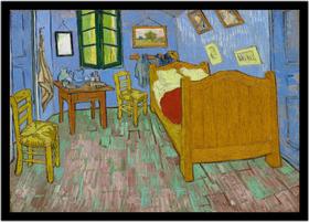 Quadro Decorativo Clássicos O Quarto Van Gogh (1889) Quartos Salas Com Moldura RC011