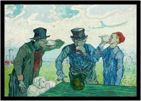 Quadro Decorativo Clássicos Os Bebedores Vincent Van Gogh (1890) Quartos Salas Com Moldura RC008