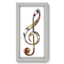 Quadro Decorativo - Clave de Sol - 19cm x 34cm - 041qdgb