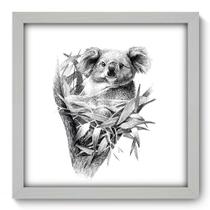 Quadro Decorativo - Coala - 33cm x 33cm - 182qdsb
