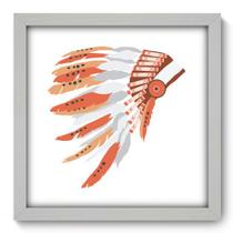 Quadro Decorativo - Cocar - 33cm x 33cm - 041qddb