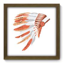 Quadro Decorativo - Cocar - 33cm x 33cm - 041qddm