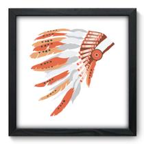 Quadro Decorativo - Cocar - 33cm x 33cm - 041qddp