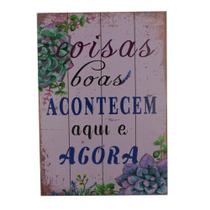 Quadro Decorativo Coisas Boas (Lilás) MDF