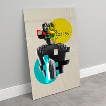 Quadro decorativo colagens abstratas