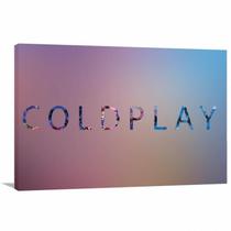 Quadro decorativo Coldplay Banda Música com Tela de Tecido