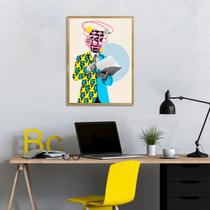 Quadro Decorativo Colors Men Moldura Mel Quadro Decorativo Colors Men Moldura Mel