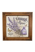 Quadro Decorativo com Azulejo Lavanda de Provence 20 x 20 cm