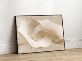 Quadro Decorativo com Moldura Acrilico Cristal Luxo Vidro Abstrato Linho Areia para Sala de Estar, Quarto e Escritório, Hall Horizontal Quadro Decorativo com Moldura Acrilico Cristal Luxo Vidro Abstrato Linho Areia para Sala de Estar, Quarto e Escritório, Hall Horizontal