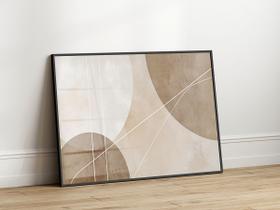 Quadro Decorativo com Moldura Acrilico Cristal Luxo Vidro Circular Curvas Marrom para Sala de Estar, Quarto e Escritório, Hall Horizontal Quadro Decorativo com Moldura Acrilico Cristal Luxo Vidro Circular Curvas Marrom para Sala de Estar, Quarto e Escritório, Hall Horizontal
