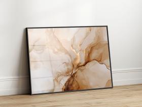 Quadro Decorativo com Moldura Acrilico Cristal Luxo Vidro Marmore Bege para Sala de Estar, Quarto e Escritório, Hall Horizontal Quadro Decorativo com Moldura Acrilico Cristal Luxo Vidro Marmore Bege para Sala de Estar, Quarto e Escritório, Hall Horizontal