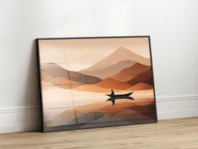Quadro Decorativo com Moldura Acrilico Cristal Luxo Vidro Oriental Terracota para Sala de Estar, Quarto e Escritório, Hall Horizontal Quadro Decorativo com Moldura Acrilico Cristal Luxo Vidro Oriental Terracota para Sala de Estar, Quarto e Escritório, Hall Horizontal