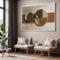 Quadro Decorativo com Moldura Arte 3D para Sala Quarto e Escritório Horizontal