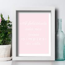 Quadro Decorativo com Moldura Branca Coisas Simples 33x43cm Quadro Decorativo com Moldura Branca Coisas Simples 33x43cm